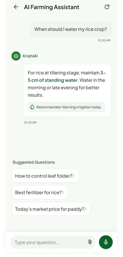 Kisaan Saathi assistant concept